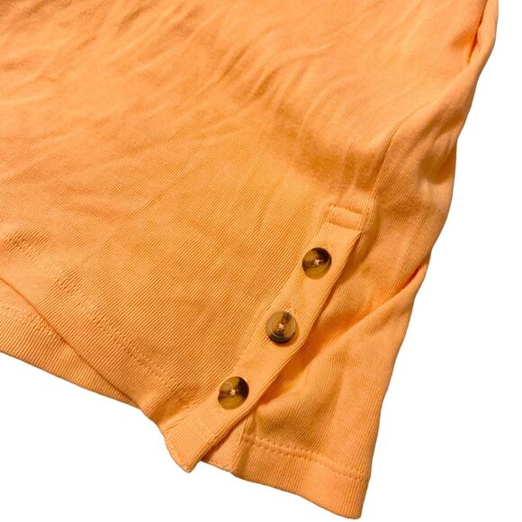 Chico’s Peach Orange Ultimate Tee 2 (Large) Women’s Square Neck 3/4 Sleeve READ - Picture 6 of 14